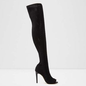 Aldo Black Over The Knee Heels